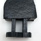 Naughty Old Carved Folk Art Man in Black Coat and Hat