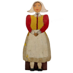 Dutch Woman Hand-painted Folk Art Wooden Doorstop