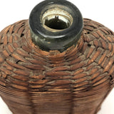 Civil War Era Wicker Covered Whiskey Flask