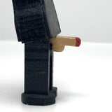 Naughty Old Carved Folk Art Man in Black Coat and Hat
