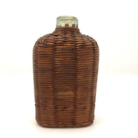 Civil War Era Wicker Covered Whiskey Flask