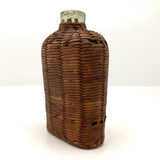 Civil War Era Wicker Covered Whiskey Flask