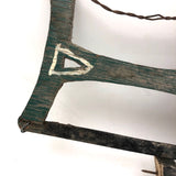 Sweet Old Folk Art Sawing Man in Blue Cap Whirligig Fragment