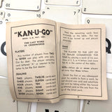 Two Kan-u-go Crossword Game Decks, c. 1930s, Complete with Instructions