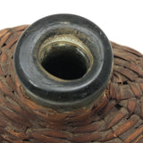Civil War Era Wicker Covered Whiskey Flask