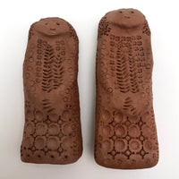 Hand-sculpted Terracotta Women, Presumed Scandinavian--A Pair