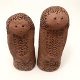 Hand-sculpted Terracotta Women, Presumed Scandinavian--A Pair
