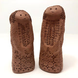 Hand-sculpted Terracotta Women, Presumed Scandinavian--A Pair