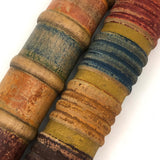 Complementary Pair of Antique Turned Croquet Posts in Original Paint - 25 Inches