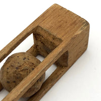 Nice Old Carved Single Ball in Cage Whimsy