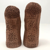 Hand-sculpted Terracotta Women, Presumed Scandinavian--A Pair