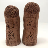Hand-sculpted Terracotta Women, Presumed Scandinavian--A Pair