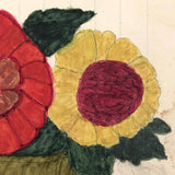 Antique Schoolgirl Watercolor, Two Flowers