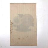 Antique Schoolgirl Watercolor, Two Flowers