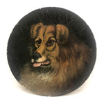 Very Lovable Naive Dog Painting on Hanging Plate