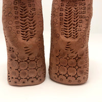 Hand-sculpted Terracotta Women, Presumed Scandinavian--A Pair