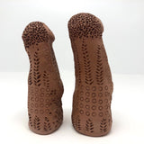 Hand-sculpted Terracotta Women, Presumed Scandinavian--A Pair