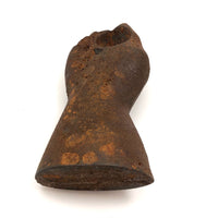 Antique Cast Iron Fisted Hand with Cross at Wrist