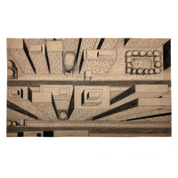 Aerial Perspective Drawing of Skyscrapers by Phyllis Myrick, 1964