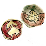 Little Trinket Dishes with Lobster and Woman in Landscape