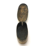 Old Brass Hand-engraved Snuff Box with Tulips, Presumed Dutch (Trench?)