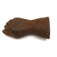 Antique Cast Iron Fisted Hand with Cross at Wrist