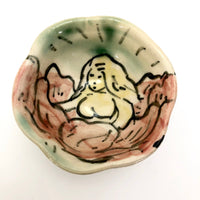 Little Trinket Dishes with Lobster and Woman in Landscape