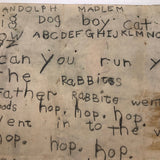 Randolph Madlem's Hopping Rabbits Handwritten Text Plus Turkey Drawing