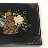 Tole Painted Cigarette Tin, Signed and Dated 1949