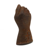 Antique Cast Iron Fisted Hand with Cross at Wrist