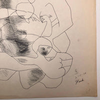 James Bone, "Stuck," Ink Drawing, 1970
