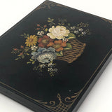 Tole Painted Cigarette Tin, Signed and Dated 1949