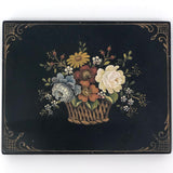Tole Painted Cigarette Tin, Signed and Dated 1949