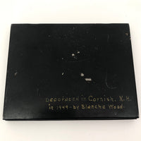 Tole Painted Cigarette Tin, Signed and Dated 1949