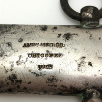 1800s Ames Mfg Co Scabbard Piece with Engraved Masonic Symbols