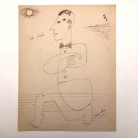 James Bone, "Ich Liebe" (I am in love), ink drawing, 1955