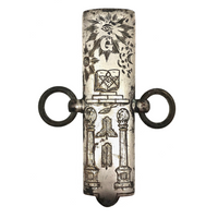 1800s Ames Mfg Co Scabbard Piece with Engraved Masonic Symbols