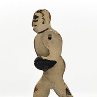 Antique Weston Toy Company Mechanical 19th Century Wooden Boxing Toy