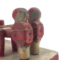 Wonderful 1937 Mechanical Folk Art Toy with Two Figures