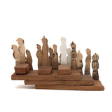 Marvelous Old Hand-drawn Cutout Paper Soldiers Mounted to Wood