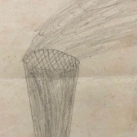 Edgar S. Yergason's 1859 Double Sided Drawing with Boat and Train