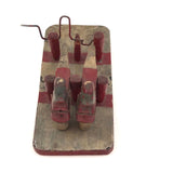 Wonderful 1937 Mechanical Folk Art Toy with Two Figures