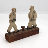 Antique Weston Toy Company Mechanical 19th Century Wooden Boxing Toy