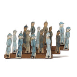 Marvelous Old Hand-drawn Cutout Paper Soldiers Mounted to Wood