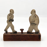 Antique Weston Toy Company Mechanical 19th Century Wooden Boxing Toy