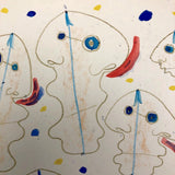 James Bone "Sea Creatures" Pencil and Watercolor 2010 Drawing