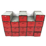 Fabulous Interlocking 18 Drawer Mid Century Industrial Cabinet, Presumed Dorman