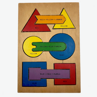 Vintage Wooden Color Theory Puzzle