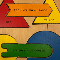 Vintage Wooden Color Theory Puzzle