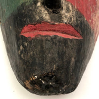 Early 20th Century Mexican Dance Mask with Long Nose and Horns